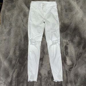 American Eagle White High Rise Jegging